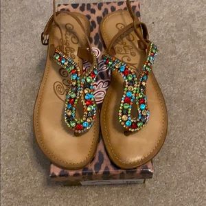 Naughty monkey pony pass sandals multicolor